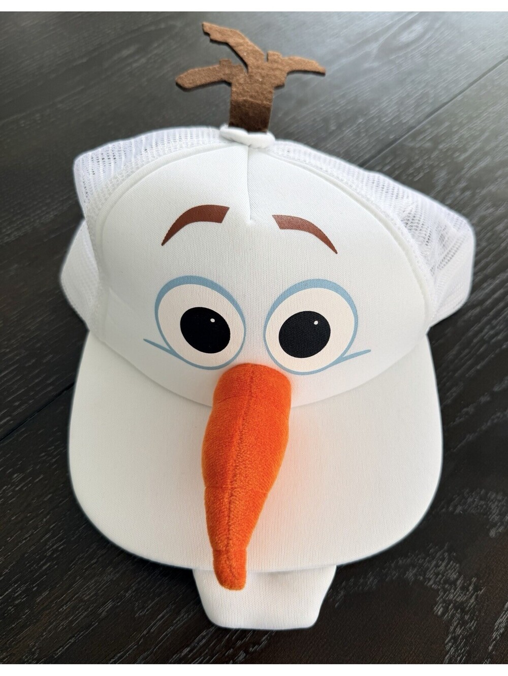 Disney Parks Frozen Olaf Snowman New White Mesh Hat Cap Adjustable